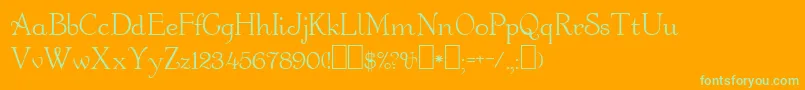 Orange Font – Green Fonts on Orange Background
