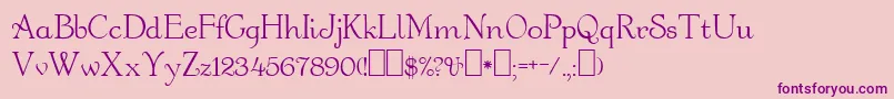 Orange Font – Purple Fonts on Pink Background
