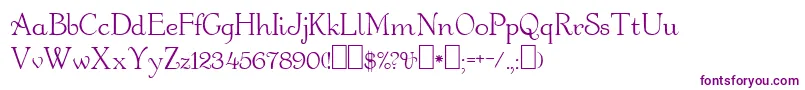 Шрифт Orange – фиолетовые шрифты на белом фоне