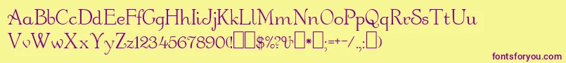 Orange Font – Purple Fonts on Yellow Background
