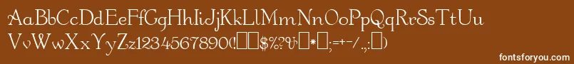 Orange Font – White Fonts on Brown Background