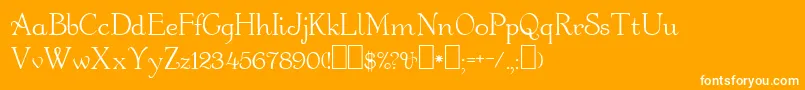 Orange Font – White Fonts on Orange Background