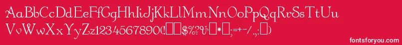 Orange Font – White Fonts on Red Background