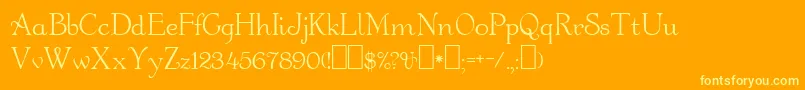 Orange Font – Yellow Fonts on Orange Background