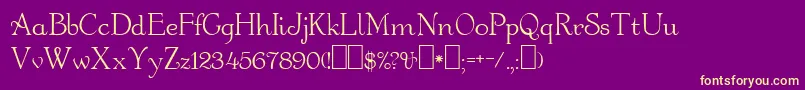 Orange Font – Yellow Fonts on Purple Background
