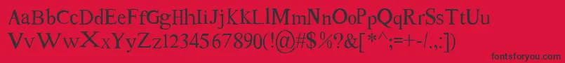 TomsNewRoman Font – Black Fonts on Red Background