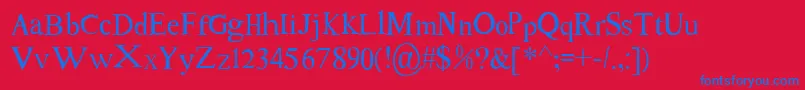 TomsNewRoman Font – Blue Fonts on Red Background