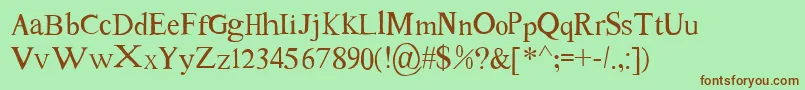 TomsNewRoman Font – Brown Fonts on Green Background