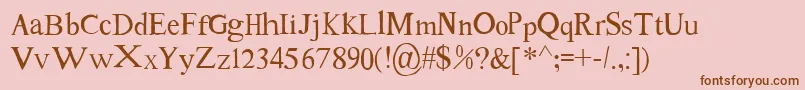 TomsNewRoman Font – Brown Fonts on Pink Background