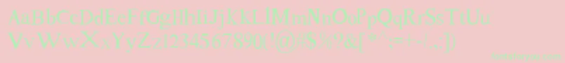 TomsNewRoman Font – Green Fonts on Pink Background