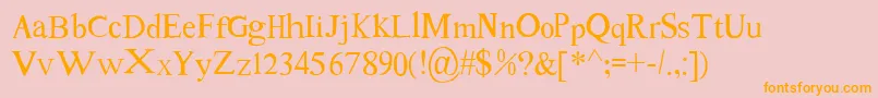 TomsNewRoman Font – Orange Fonts on Pink Background