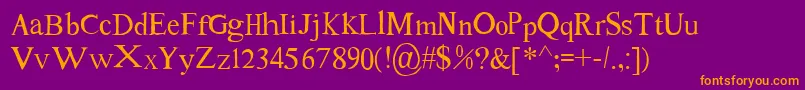 TomsNewRoman Font – Orange Fonts on Purple Background