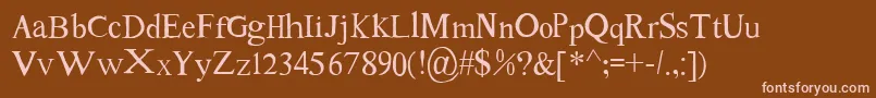TomsNewRoman Font – Pink Fonts on Brown Background