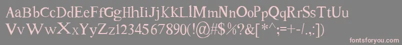 TomsNewRoman Font – Pink Fonts on Gray Background