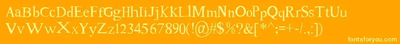 TomsNewRoman Font – Yellow Fonts on Orange Background