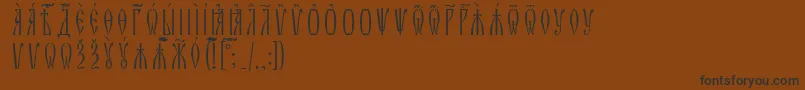 ZlatoustIeucsSpacedout Font – Black Fonts on Brown Background