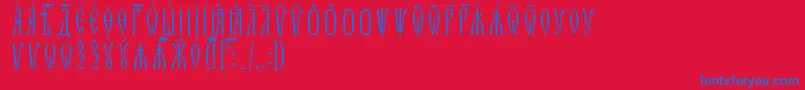 More about ZlatoustIeucsSpacedout Font ZlatoustIeucsSpacedout Font – Blue Fonts on Red Background