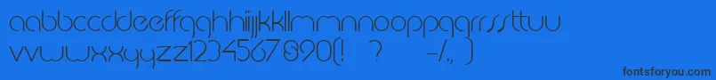 Шрифт JkabodeLightdemo – чёрные шрифты на синем фоне