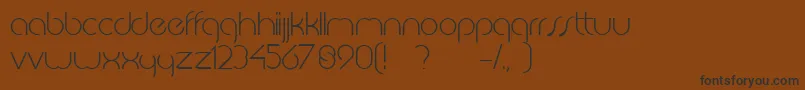 Шрифт JkabodeLightdemo – чёрные шрифты на коричневом фоне