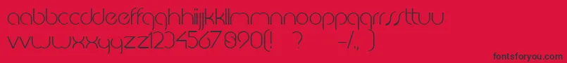 Шрифт JkabodeLightdemo – чёрные шрифты на красном фоне