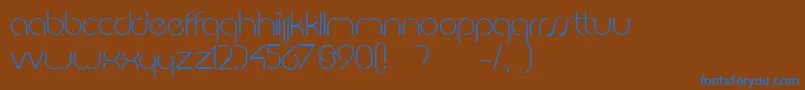 JkabodeLightdemo-fontti – siniset fontit ruskealla taustalla