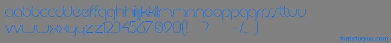 フォントJkabodeLightdemo – 灰色の背景に青い文字