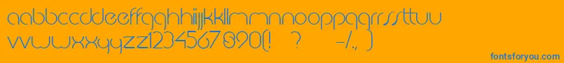 フォントJkabodeLightdemo – オレンジの背景に青い文字