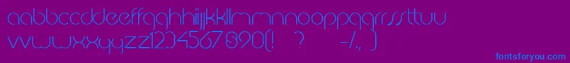 JkabodeLightdemo-fontti – siniset fontit violetilla taustalla