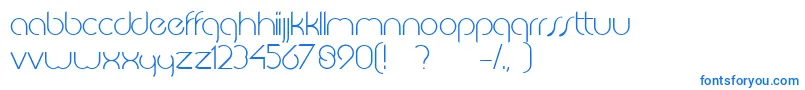 フォントJkabodeLightdemo – 白い背景に青い文字