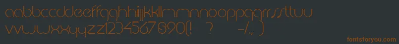 JkabodeLightdemo-fontti – ruskeat fontit mustalla taustalla