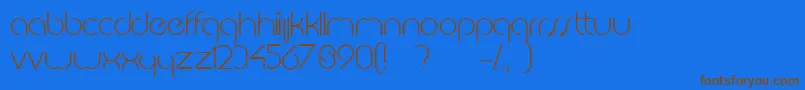 JkabodeLightdemo Font – Brown Fonts on Blue Background