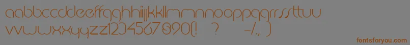 JkabodeLightdemo-fontti – ruskeat fontit harmaalla taustalla