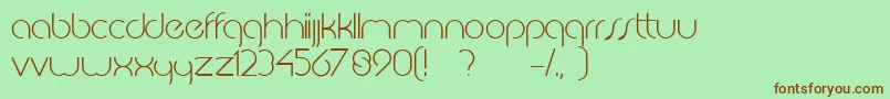 Шрифт JkabodeLightdemo – коричневые шрифты на зелёном фоне