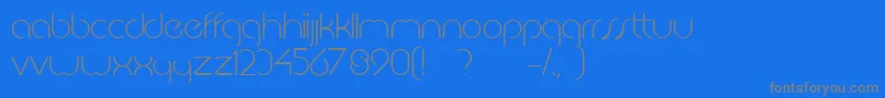 JkabodeLightdemo-fontti – harmaat kirjasimet sinisellä taustalla