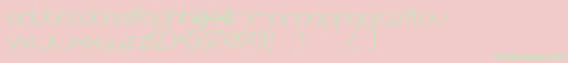 JkabodeLightdemo-fontti – vihreät fontit vaaleanpunaisella taustalla