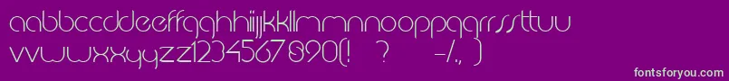 JkabodeLightdemo Font – Green Fonts on Purple Background