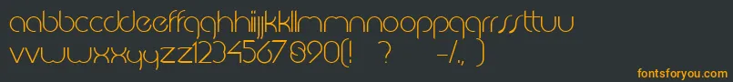 フォントJkabodeLightdemo – 黒い背景にオレンジの文字