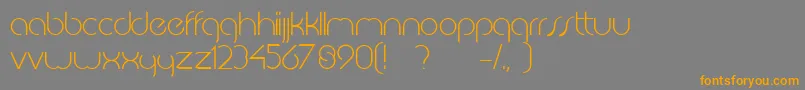 フォントJkabodeLightdemo – オレンジの文字は灰色の背景にあります。