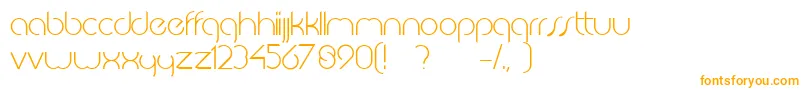 JkabodeLightdemo Font – Orange Fonts on White Background