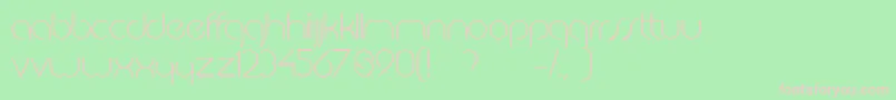JkabodeLightdemo-Schriftart – Rosa Schriften auf grünem Hintergrund