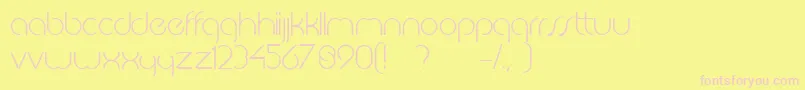 JkabodeLightdemo Font – Pink Fonts on Yellow Background