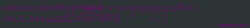 JkabodeLightdemo-fontti – violetit fontit mustalla taustalla