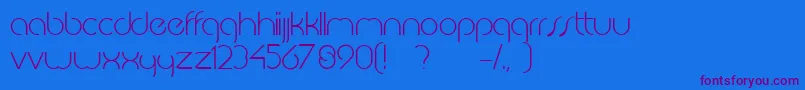 JkabodeLightdemo Font – Purple Fonts on Blue Background