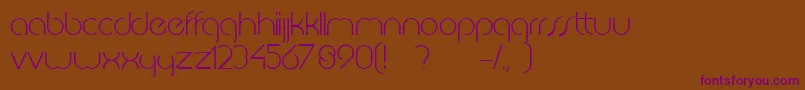 JkabodeLightdemo-fontti – violetit fontit ruskealla taustalla
