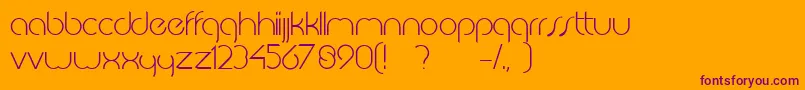 JkabodeLightdemo Font – Purple Fonts on Orange Background