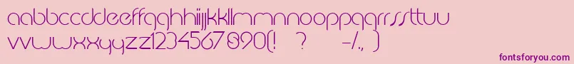 Шрифт JkabodeLightdemo – фиолетовые шрифты на розовом фоне
