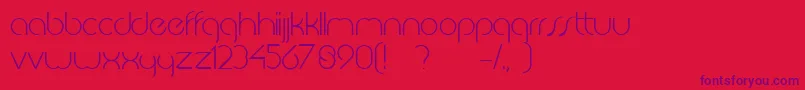 JkabodeLightdemo-Schriftart – Violette Schriften auf rotem Hintergrund