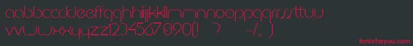 JkabodeLightdemo-fontti – punaiset fontit mustalla taustalla