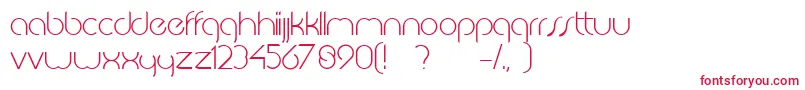 Шрифт JkabodeLightdemo – красные шрифты на белом фоне