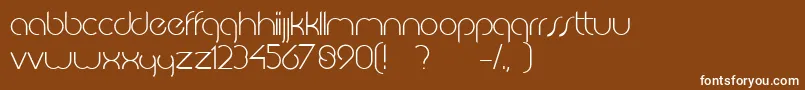 Шрифт JkabodeLightdemo – белые шрифты на коричневом фоне